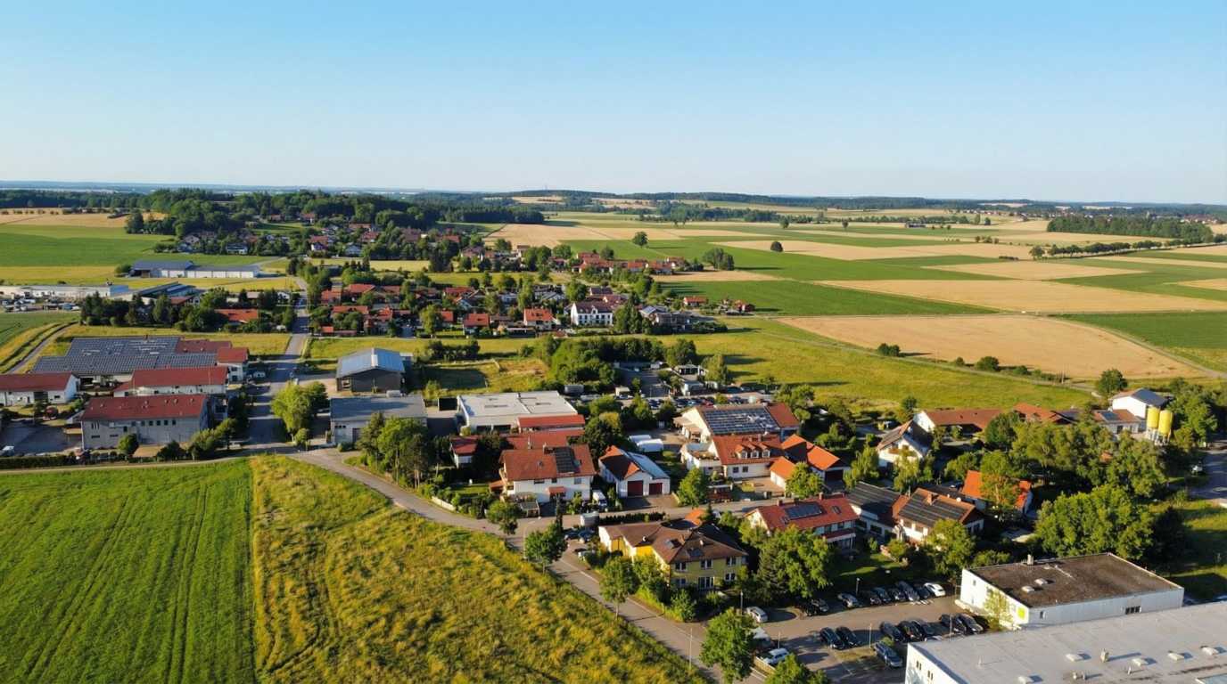 Gewerbegebiet Kaltenberg im Sommer