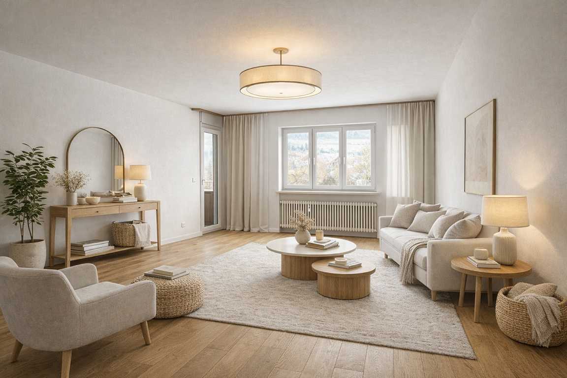 Wohnzimmer Blaichach Visualisiert