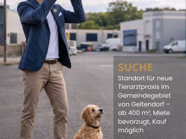 wir suchen eine Immobilie für eine Tierarztpraxis in unserem Gemeindegebiet