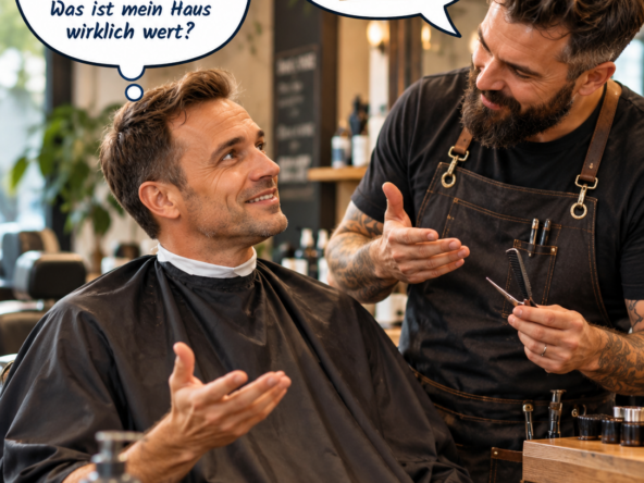 Barbershop Gespräch über Hauspreise